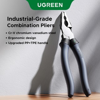 UGREEN คีมผสมเกรดอุตสาหกรรม – ด้ามจับกันลื่นตามหลักสรีระศาสตร์ สีดําด้าน 8 นิ้วอเนกประสงค์และทนทาน