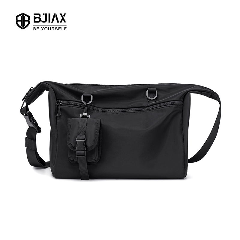 BJIAX Casual แฟชั่นขนาดใหญ่ความจุกันน้ําผู้ชายกระเป๋า Messenger
