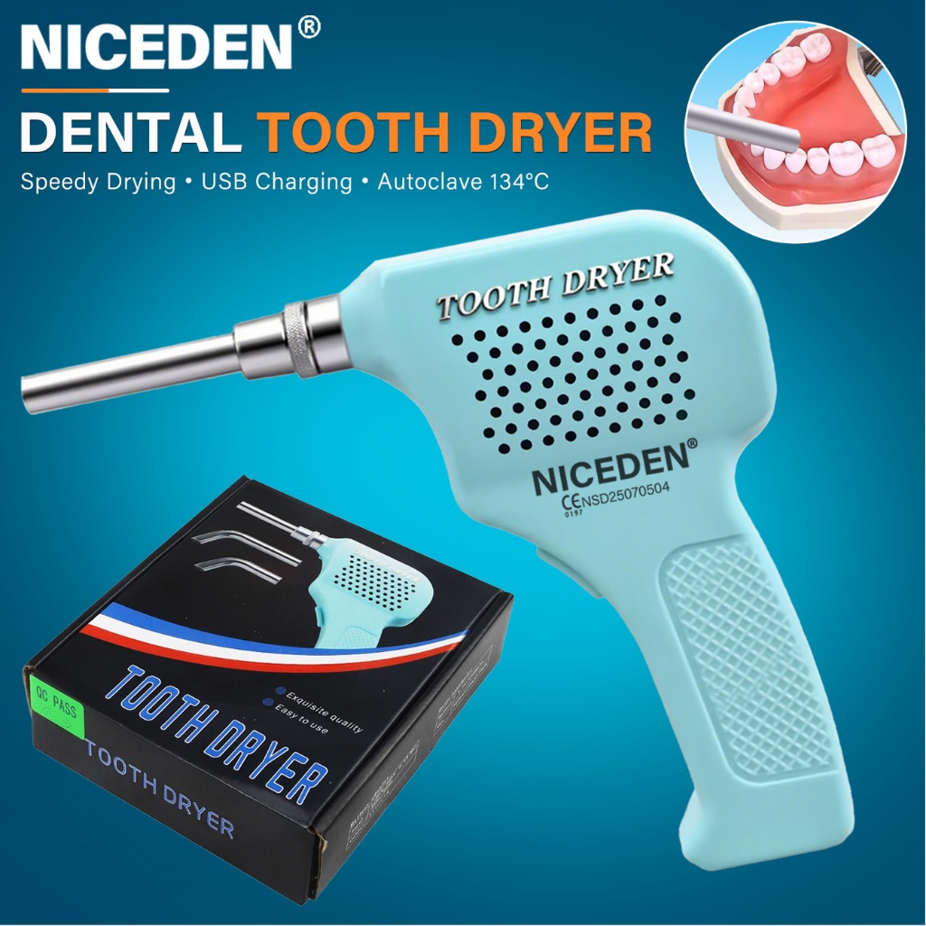 Niceden อุปกรณ์ทันตกรรม Minter เครื่องเป่าปากแบบพกพาใหม่ เครื่องเป่าฟันขนาดเล็กสําหรับฟันไวท์เทนนิ่งและจัดฟัน