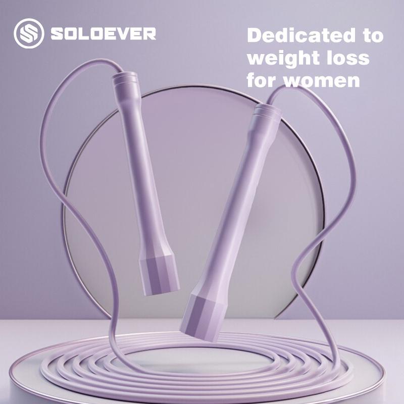 [จัดส่งจากประเทศไทย]SOLOEVER เชือกกระโดดสีพื้น ยูนิเซ็กซ์ สำหรับลดน้ำหนักและปรับรูปร่าง