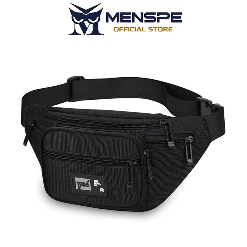 MENSPE กระเป๋าคาดหน้าอกแฟชั่นผ้า Oxford Cross-Body Bag Mens Waterproof Sports Bag Large Capacity Casual Bag