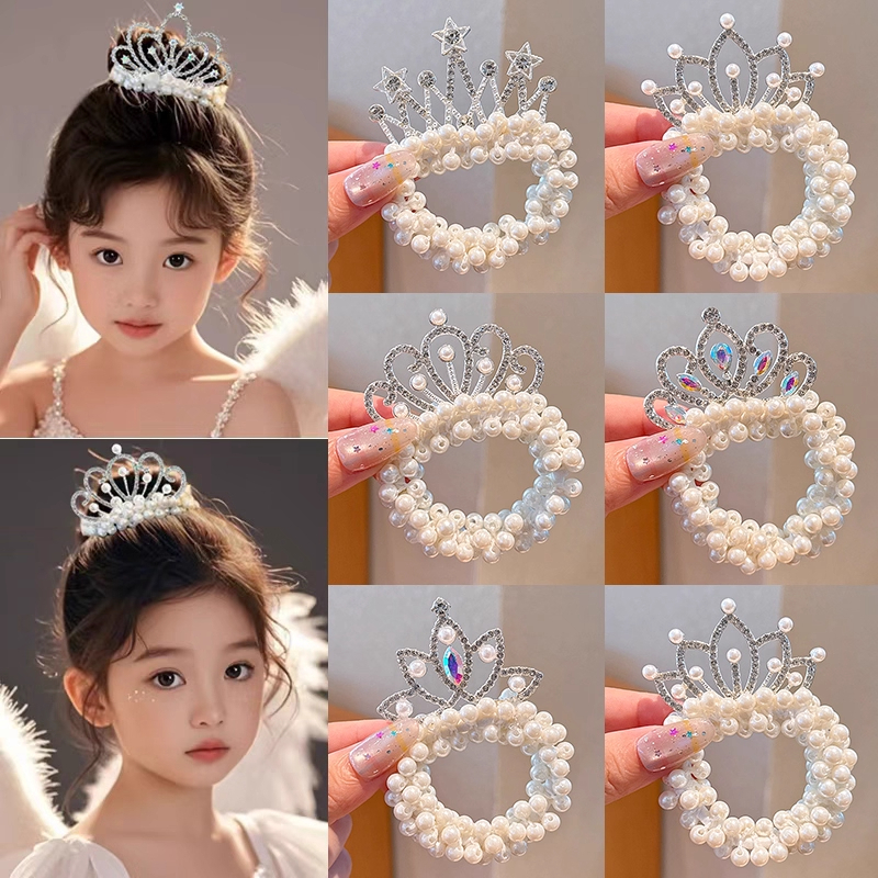 ของเล่นเสริมสร้างจินตนาการสำหรับเด็ก: มุกเจ้าหญิงพร้อมมงกุฎและสายยางยึด