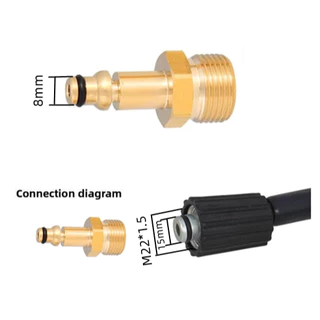 🔥OEM Zinsano/Bos/BLACK&DECKER เกลียวต่อทองเหลือง เครื่องฉีดน้ำแรงดัน อะไหล่เครื่องฉีดน้ำ ตัวต่อสายกับปืน ข้อต่อทองเหลืองอะแดปเตอร์ปืนฉีดน้ําแรงดันสูง M14 อุปกรณ์เสริม สําหรับล้างรถยนต์