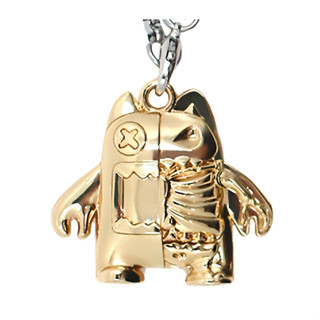 พวงกุญแจแมวปีศาจ ดีไซน์สีทองและมีสไตล์