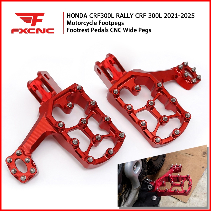 สําหรับฮอนด้าCRF300L RALLY CRF 300L 2021 2022 2023 2024 2025 CNC Extenderกว้างไขมัน Footrest Footpegหมุดเท้าเหยียบอุปกรณ์เสริม