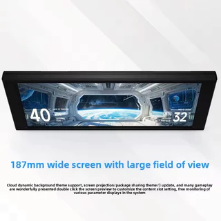 Thermalright TROFEO VISION LCD IPS 6.86 นิ้วหน้าจอ LCD เต็มรูปแบบ 1280*480 ความละเอียดแม่เหล็กพอร์ต USB Type-C หน้าจอแสดงผลเคสพีซีหน้าจอแสดงผล