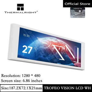 Thermalright TROFEO VISION LCD IPS 6.86 นิ้วหน้าจอ LCD เต็มรูปแบบ 1280*480 ความละเอียดแม่เหล็กพอร์ต USB Type-C หน้าจอแสดงผลเคสพีซีหน้าจอแสดงผล