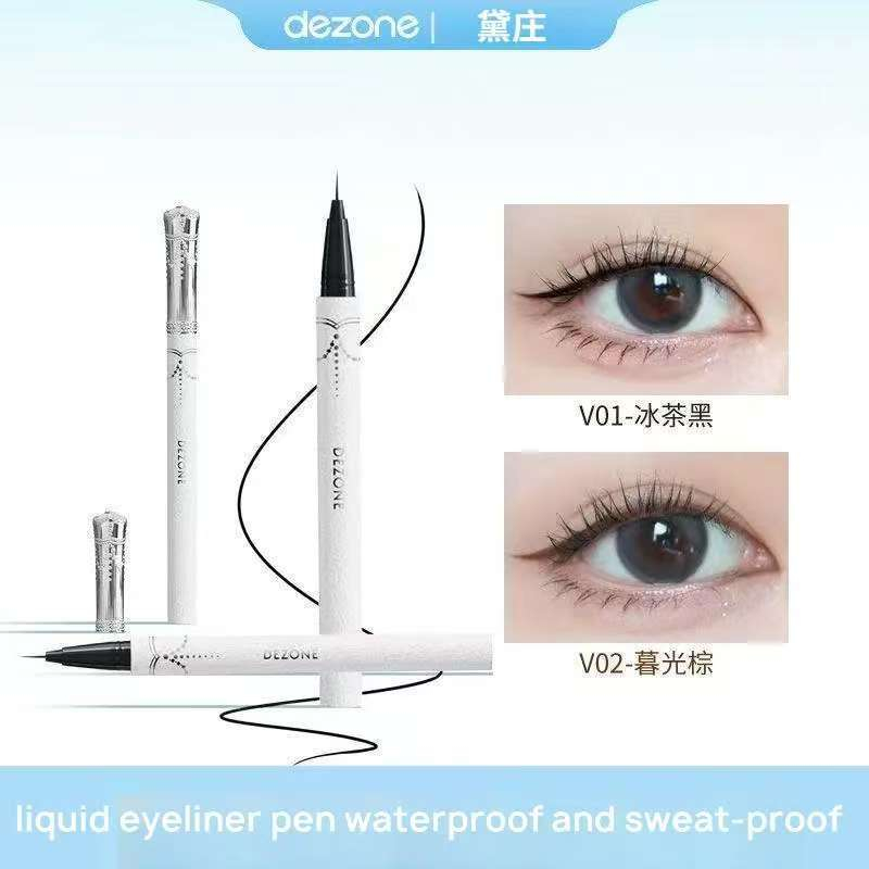 DEZONE อายไลเนอร์  ไม่มีสีจางหายไป  กันน้ำและกันเหงื่อ ธรรมชาติ อายไลเนอร์