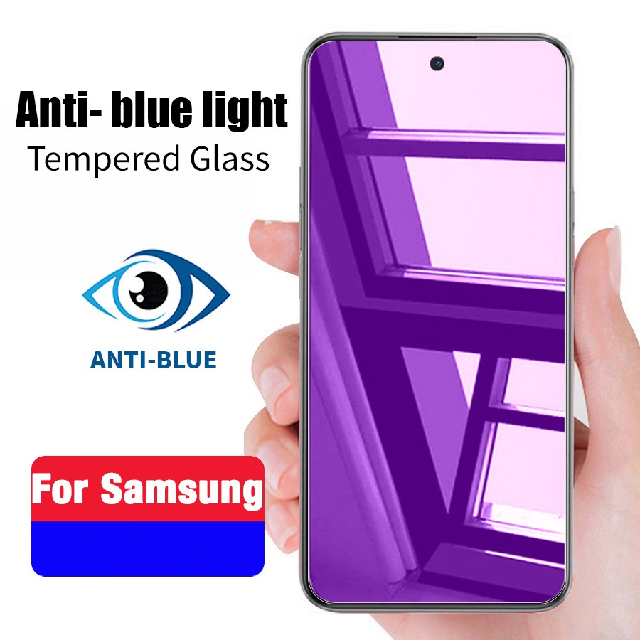 กระจกนิรภัยกันรอยหน้าจอ ป้องกันแสงสีฟ้า สําหรับ Samsung Galaxy A17 A07 A37 A57 A16 A26 A36 A56 A06 A15 A25 A35 A55 A05 A14 A24 A34 A54 A12 A22 A32 A42 A52 A52s A72 A11 A31 A51 A71 A03 A04 A21s A50 A70 A70S A30s A50s A02s A03s A04E A21S S23 S24 S25 fe