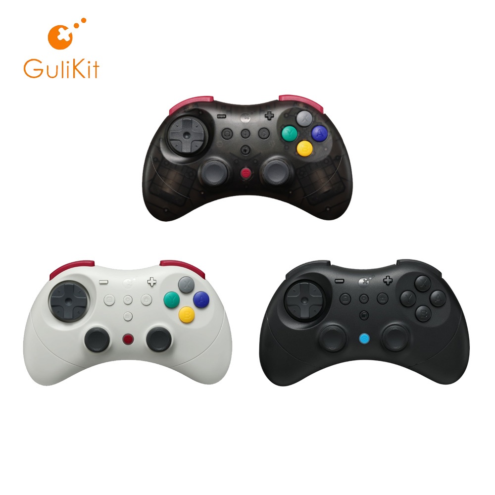 GuliKit Elves 2 Pro คอนโทรลเลอร์เล่นเกมไร้สายสําหรับสวิตช์/สวิตช์ 2,Windows,iOS & Android, จอยสติ๊กเอฟเฟกต์ห้องโถง,อัตราสํารวจ 1000Hz,เครื่องสั่นแม่เหล็กสําหรับ HD,Super Haptic