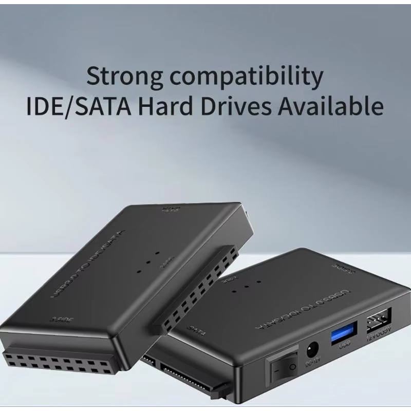 อะแดปเตอร์ฮาร์ดไดรฟ์ USB3.0 ถึง IDE พร้อมแหล่งจ่ายไฟ 5V/2A สําหรับตัวแปลงไดรฟ์ออปติคัลฮาร์ดดิสก์ขนาด