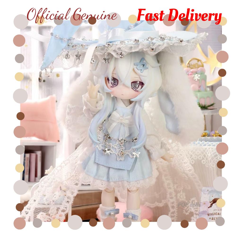 ของแท้กินตุ๊กตา12จุด บีเจดี กล่องตาบอดดวงจันทร์กระโดดเวลากระต่ายสมบัติที่สามารถเคลื่อนย้ายตุ๊กตามือสาวของขวัญ