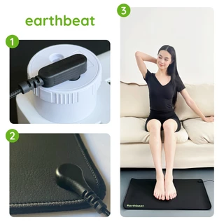 earthbeat Classic Earthing Mat แผ่นรอง Grounding แบบคลาสสิก พร้อมอะแดปเตอร์สำหรับประเทศไทย การบำบัดธรรมชาติด้วยการเชื่อมต่อกับพื้นดินเพื่อคุณภาพการนอนหลับที่ดี สุขภาพที่ดี และช่วยลดอักเสบ ทำจากหนังสังเคราะห์นำไฟฟ้า ขนาด 33×60 ซม.