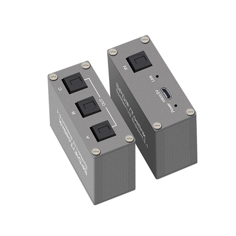 Digital Audio Splitter 1X3 Spdif Toslink Optical 3 Way Adapter Suppoort LPCM 2.0 DTS Dolby-AC3 สําหรับ PS4/TV/Xbox/Amplifier