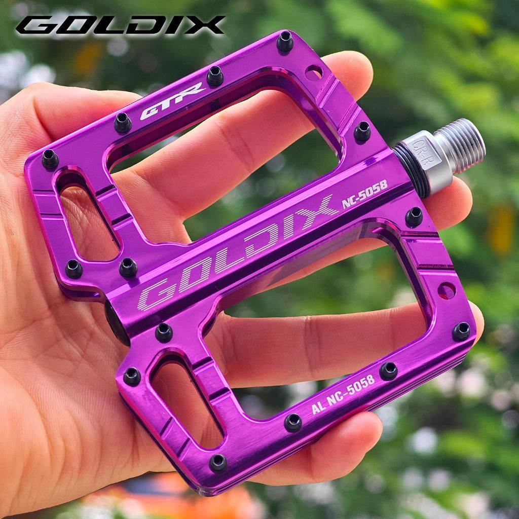 จักรยาน GOLDIX Triple Pelin อลูมิเนียมอัลลอยด์ CNC น้ำหนักเบา พื้อนไม่ลื่น ใช้งานได้ทั้งเส้นทางราบและทางธรรมชาติ
