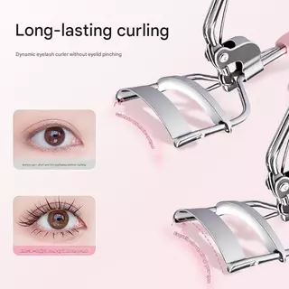 Eyelash Curler เครื่องมือแต่งหน้าตาทนทาน Lashes Lifting Curling Set Eyelash Curler Non-Slip Handle แบบพกพาทนทานธรรมชาติ Curling รูปร่างกว้าง Handle Curler สแตนเลส