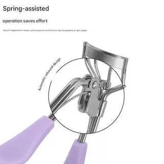 Eyelash Curler เครื่องมือแต่งหน้าตาทนทาน Lashes Lifting Curling Set Eyelash Curler Non-Slip Handle แบบพกพาทนทานธรรมชาติ Curling รูปร่างกว้าง Handle Curler สแตนเลส