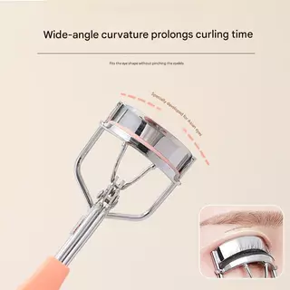 Eyelash Curler เครื่องมือแต่งหน้าตาทนทาน Lashes Lifting Curling Set Eyelash Curler Non-Slip Handle แบบพกพาทนทานธรรมชาติ Curling รูปร่างกว้าง Handle Curler สแตนเลส