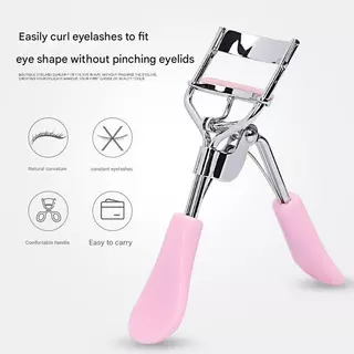 Eyelash Curler เครื่องมือแต่งหน้าตาทนทาน Lashes Lifting Curling Set Eyelash Curler Non-Slip Handle แบบพกพาทนทานธรรมชาติ Curling รูปร่างกว้าง Handle Curler สแตนเลส
