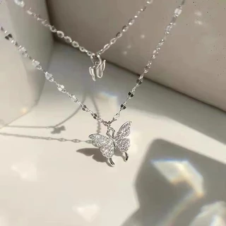 💖 ส่งไวจากไทย 💖 สร้อยคอสองชั้น ไข่มุก ดอกคามิเลีย necklace สไตล์เกาหลี แฟชั่นผู้หญิง เครื่องประดับ