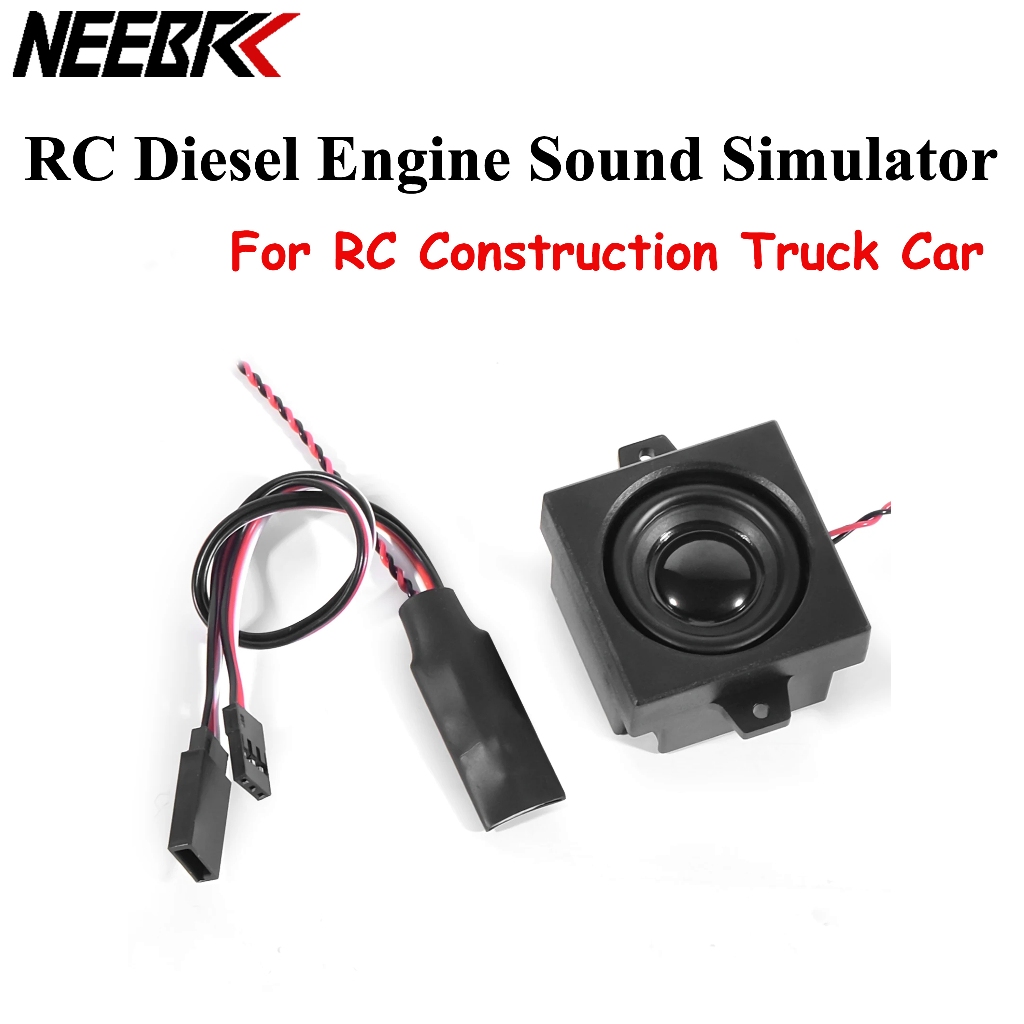 RC ดีเซลเครื่องยนต์เสียงจําลอง 3.6-8V 5W ลําโพงฮอร์นความถี่ตัวแปรสําหรับรถบรรทุกก่อสร้าง Excavator Axial SCX10