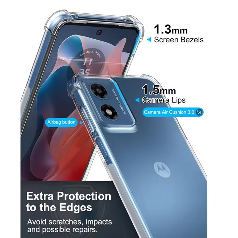 กันกระแทกถุงลมนิรภัย TPU สําหรับ Motorola Moto G 2025 G Play 2024 G Stylus 5G 2023 Power 2022 2024 2025 โปร่งใสฝาครอบป้องกัน Capa Fundas Coque - รูปที่ 3