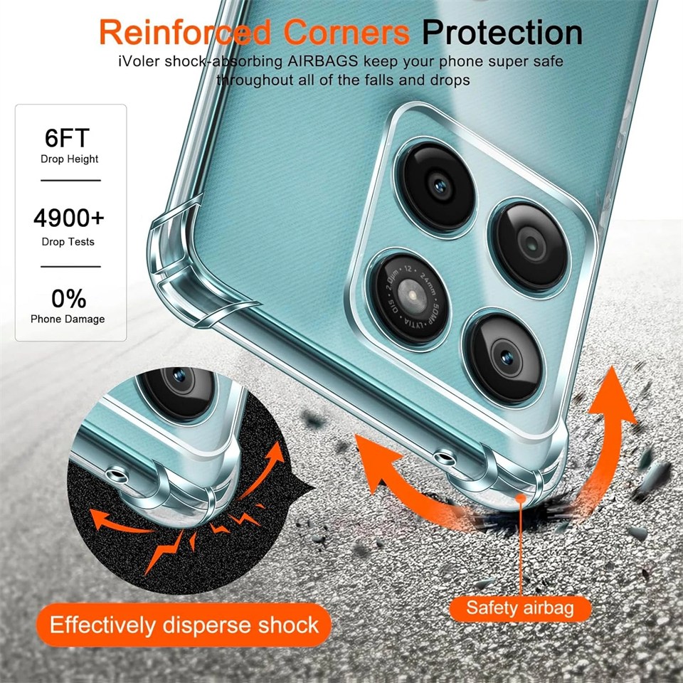 กันกระแทกถุงลมนิรภัย TPU สําหรับ Motorola Moto G 2025 G Play 2024 G Stylus 5G 2023 Power 2022 2024 2025 โปร่งใสฝาครอบป้องกัน Capa Fundas Coque - รูปที่ 5