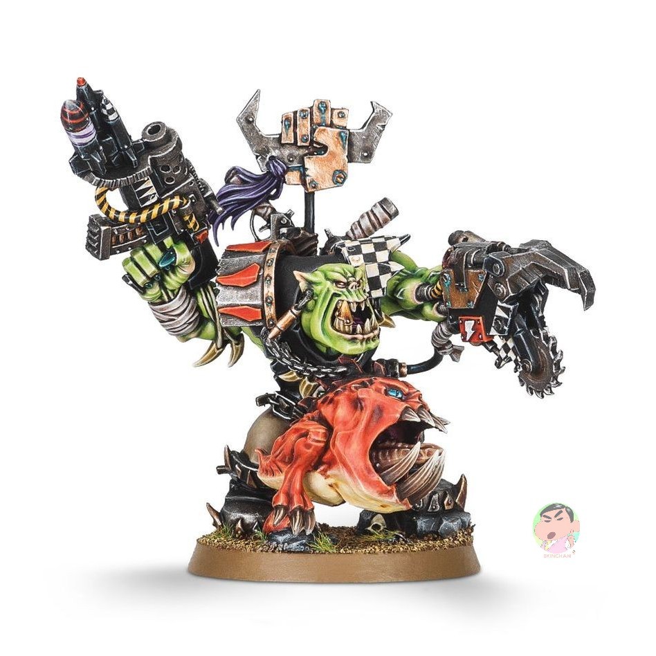 Warhammer 40K Ork Warboss พร้อมชุดเรซิน Attack Squig