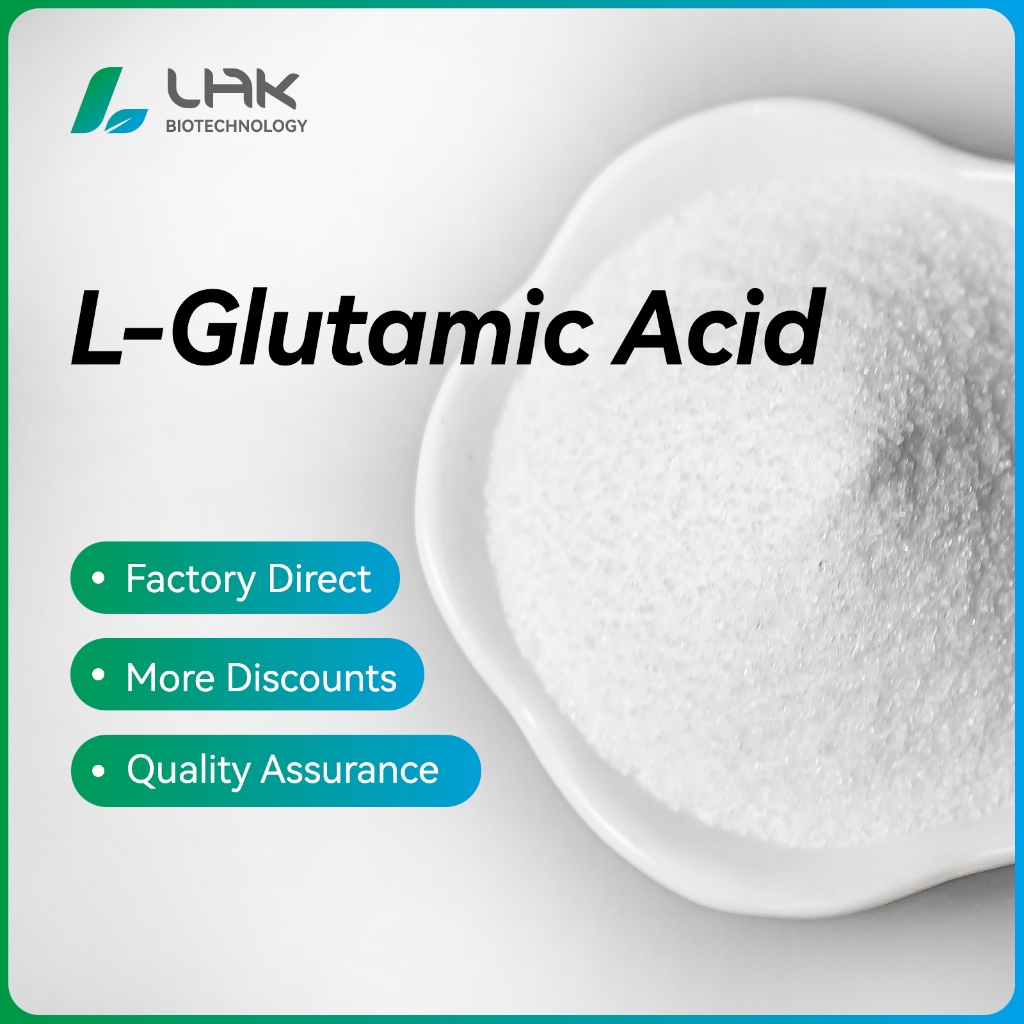 จัดหาผงกรดอะมิโนเกรดอาหาร L-glutamic acid CAS 56-86-0