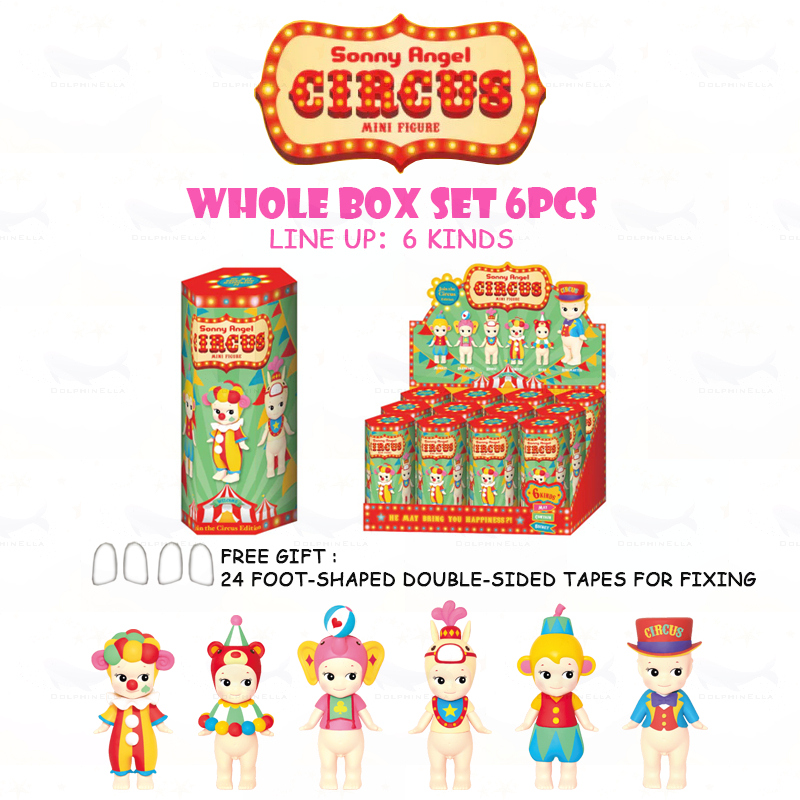 ทั้งกล่องชุด 6 ชิ้น Sonny Angel mini รูป Circus series -Join the Circus Edition Series กล่องตาบอดน่ารักยืนตกแต่ง Line up: 6 ประเภท
