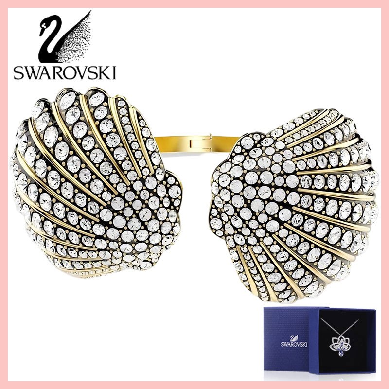 เปลือกสร้อยข้อมือ Swarovski อิดิลเลีย สีขาว คริส탈ทันสมัยและคลาสสิก พร้อมกล่อง
