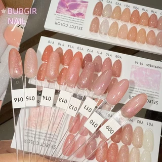 พร้อมส่ง✨ YANXZ 24 สี สีเจลไซรัปกริตเตอร์แฟลช สีโทนชมพู Ice Peach 24 สี แถม ชาร์ทสี ฟรี
