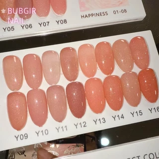 พร้อมส่ง✨ YANXZ 24 สี สีเจลไซรัปกริตเตอร์แฟลช สีโทนชมพู Ice Peach 24 สี แถม ชาร์ทสี ฟรี