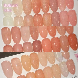 พร้อมส่ง✨ YANXZ 24 สี สีเจลไซรัปกริตเตอร์แฟลช สีโทนชมพู Ice Peach 24 สี แถม ชาร์ทสี ฟรี