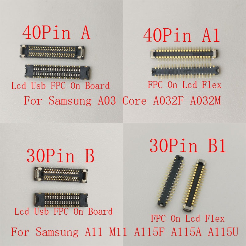 1-10Pcs จอแสดงผล Lcd FPC Connector ปลั๊ก Usb สําหรับ Samsung Galaxy A03 Core A032F A11 M11 A115F Cha