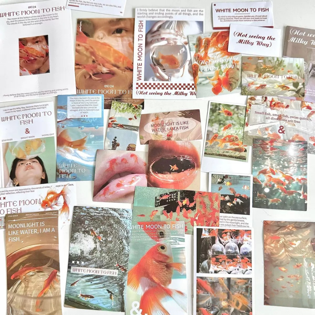 25แผ่นในฝันปลาทองสติ๊กเกอร์แพ็คทําเองคู่มือวัสดุสติกเกอร์ปิดผนึกสติกเกอร์กันน้ําถ้วยน้ําเคสโทรศัพท์ตกแต่งสติกเกอร์