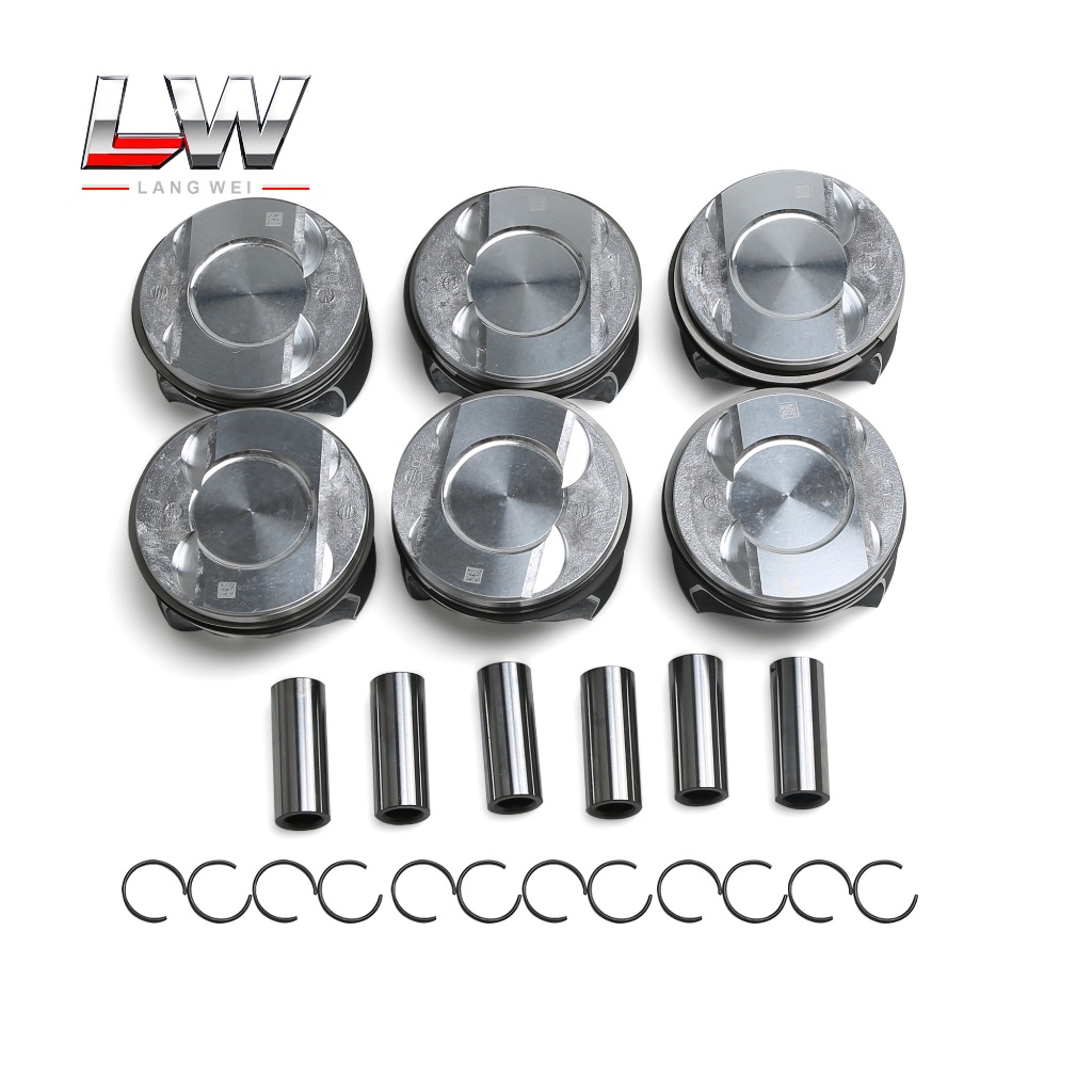 6 ชิ้น 19 มม.เครื่องยนต์ลูกสูบและแหวนลูกสูบ 06M 107 066 AD สําหรับ Audi A4 A5 A6 A8 Q5 Q7 Q8 S4 S5 S