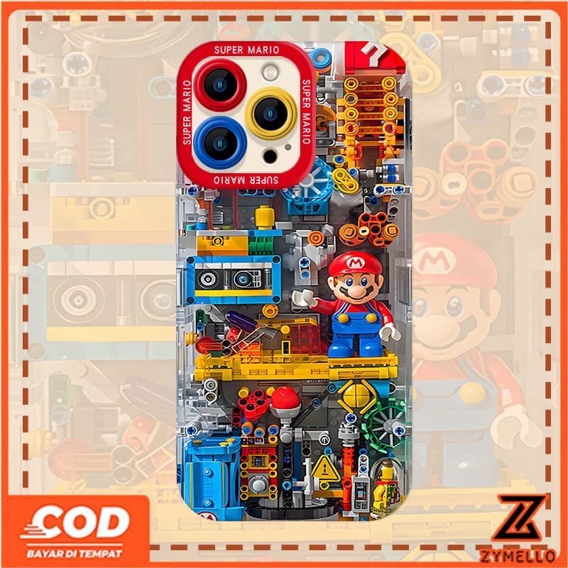 สําหรับ OPPO Reno 15F Reno14F Reno14 Pro Reno 13F Reno12 F Reno 11F Reno10 Reno8Z Reno7Z Reno8T Reno5 Reno4 Reno6z น่ารักการ์ตูน Lego Mario กันกระแทก TPU เคสโทรศัพท์