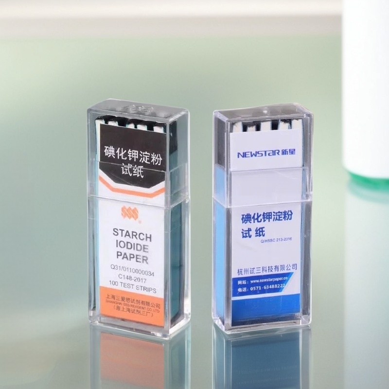 SSS โพแทสเซียม Iodide Starch Test Paper, โพแทสเซียม Iodide Test Paper, $5 สําหรับ 100 แถบ/กล่อง, SSS