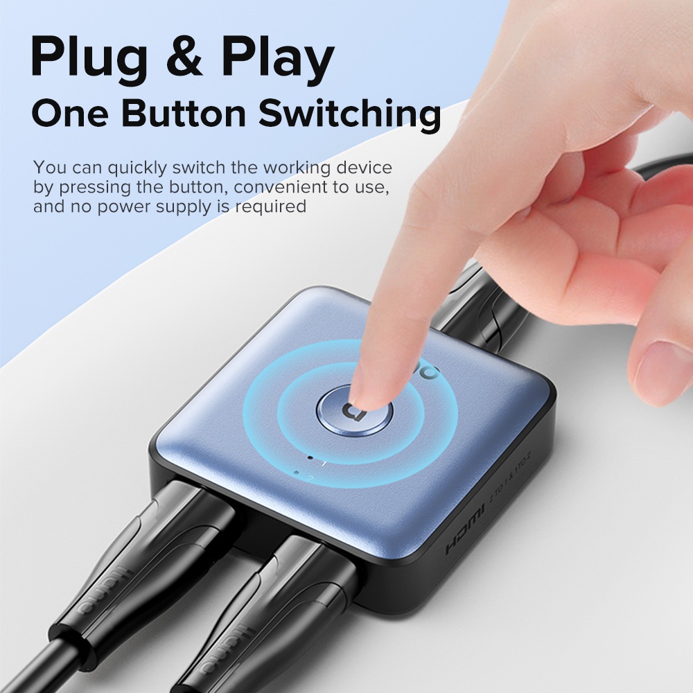 LLANO HDMI 2.0 Switcher, 2-in-1 Out / 1-in-2 Out, อะแดปเตอร์แยก HDMI 4K สองทาง 4K/60Hz 2K/120Hz, 20M, Converter สําหรับแล็ปท็อป / สวิตช์ PS4 PS/ทีวี/จอภาพ ราคา ถูกที่สุด ดีลบีเคเค แกลเลอรีภาพที่ 3