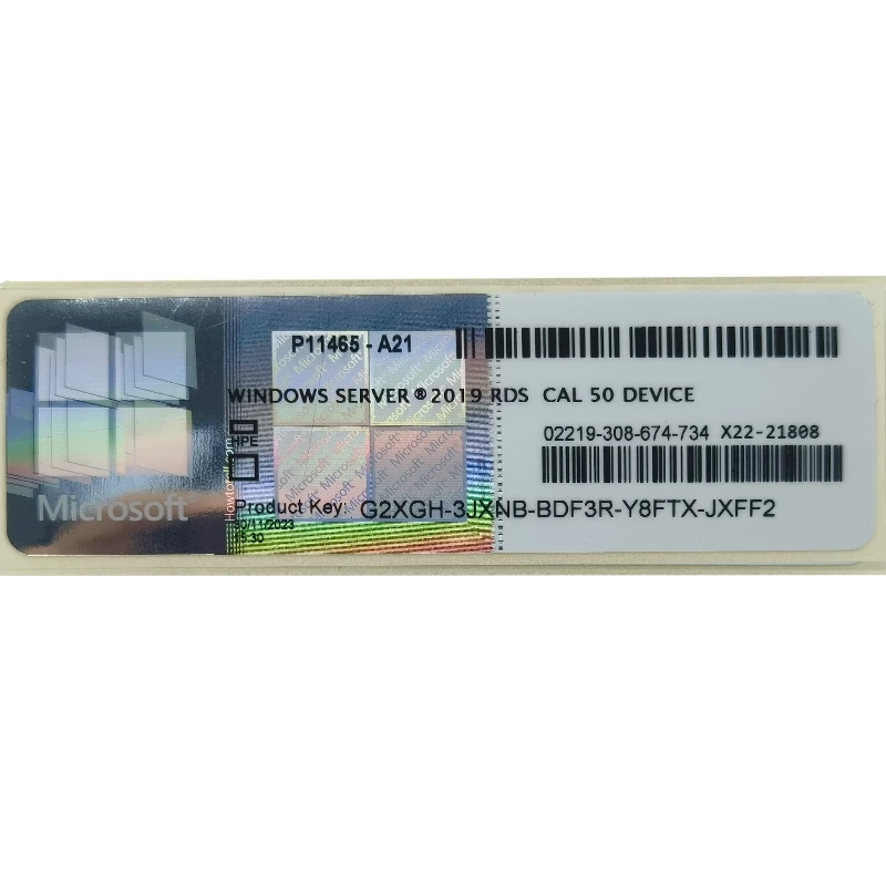 สติกเกอร์ COA Windows Server 2012 2016 2019 2022 2025 RDS CAL License thumbnail 7
