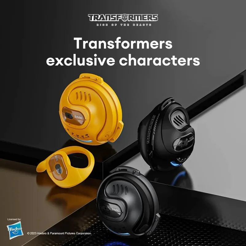 Transformers OWS Bluetooth 5.4 หูฟังแบบเกี่ยวหู Bumblebee Gaming T07