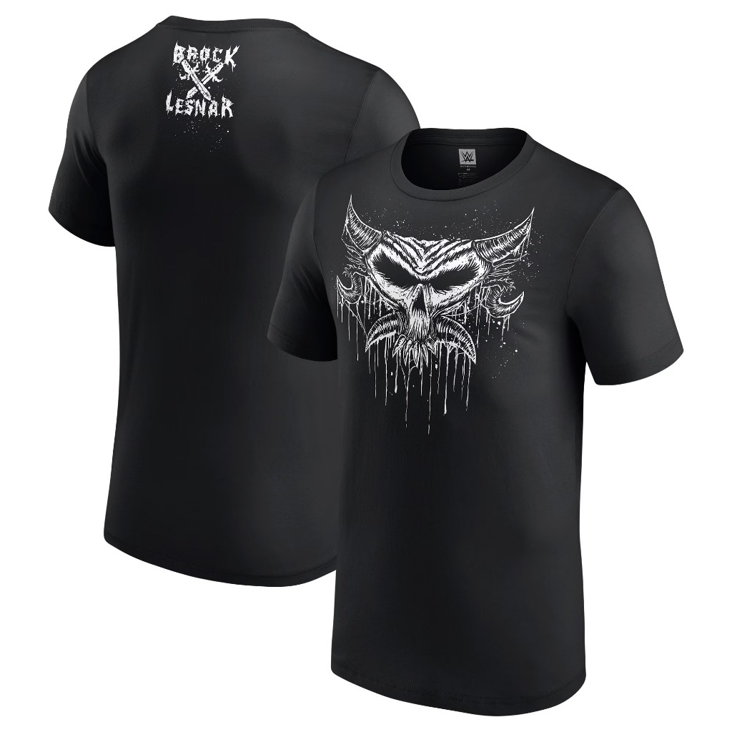 2025 Wwe Mens Black Brock Lesnar Logo T-Shirt