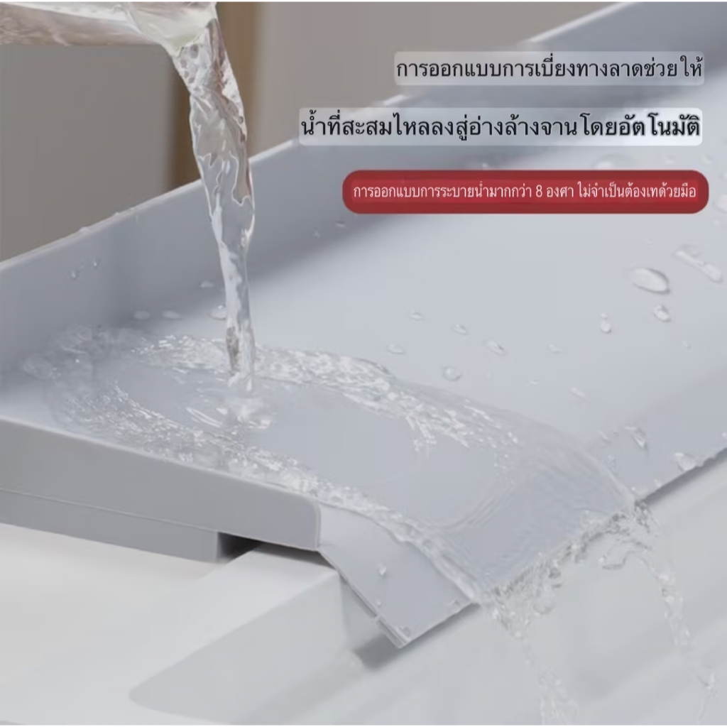 อ่างล้างจาน Baffle Sink แผ่นระบายน้ําซิลิโคนเพิ่มความสูง Sink Splash-Proof Pad อ่างล้างจานซิลิโคนท่อระบายน้ํา Pad
