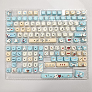 Thai Language  Pbt Keycap MOA Line Puppy Keycap น่ารักห้าด้า…