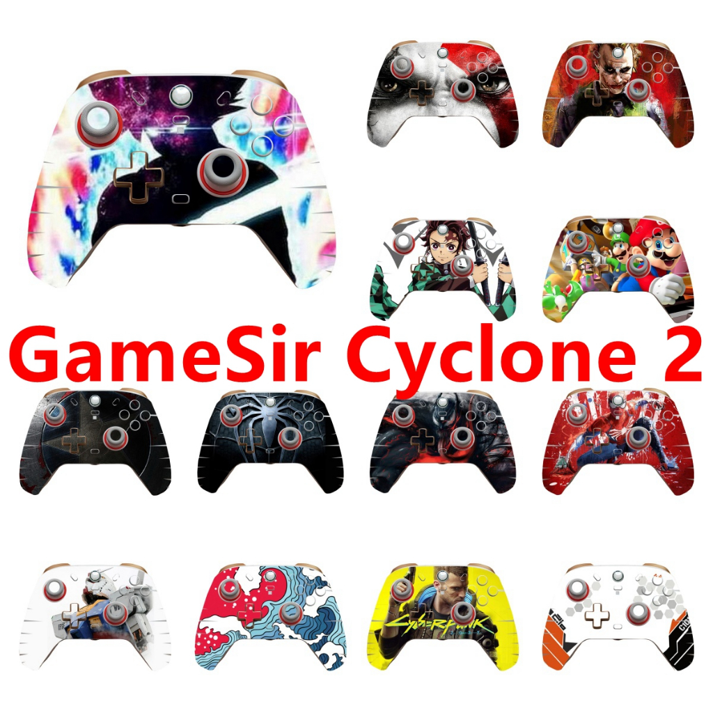 80 สีกราฟิกไวนิล Skin Wrap สติกเกอร์ระยะไกล Decal ใช้งานร่วมกับ GameSir Cyclone 2 Controller