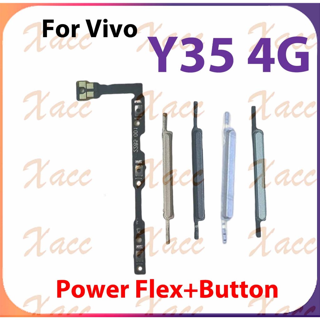 สําหรับ Vivo Y35 4G ปุ่มปรับระดับเสียงริบบิ้น Flex Cable พร้อมอะไหล่ซ่อมเอาต์พุตกุญแจด้านข้าง