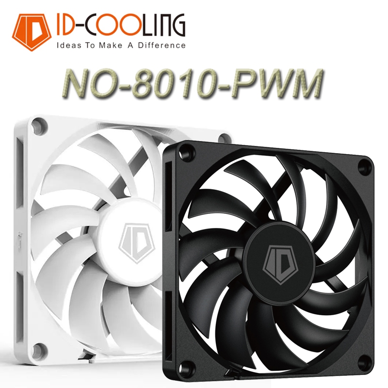 ID-COOLING NO-8010-PWM 80MM PC Case พัดลมระบายความร้อน 10 มม.การออกแบบบางพิเศษพัดลมระบายความร้อนควบค