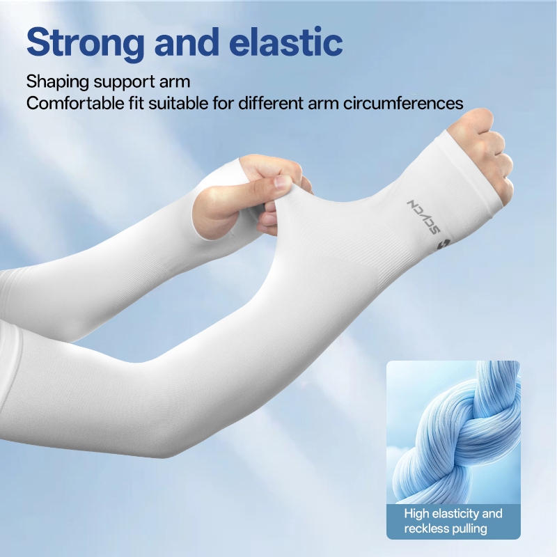 ปลอกแขน UPF50+ ป้องกันรังสียูวี สบายเหมือนน้ำแข็ง สำหรับทั้งผู้ชายและผู้หญิง - รูปที่ 6