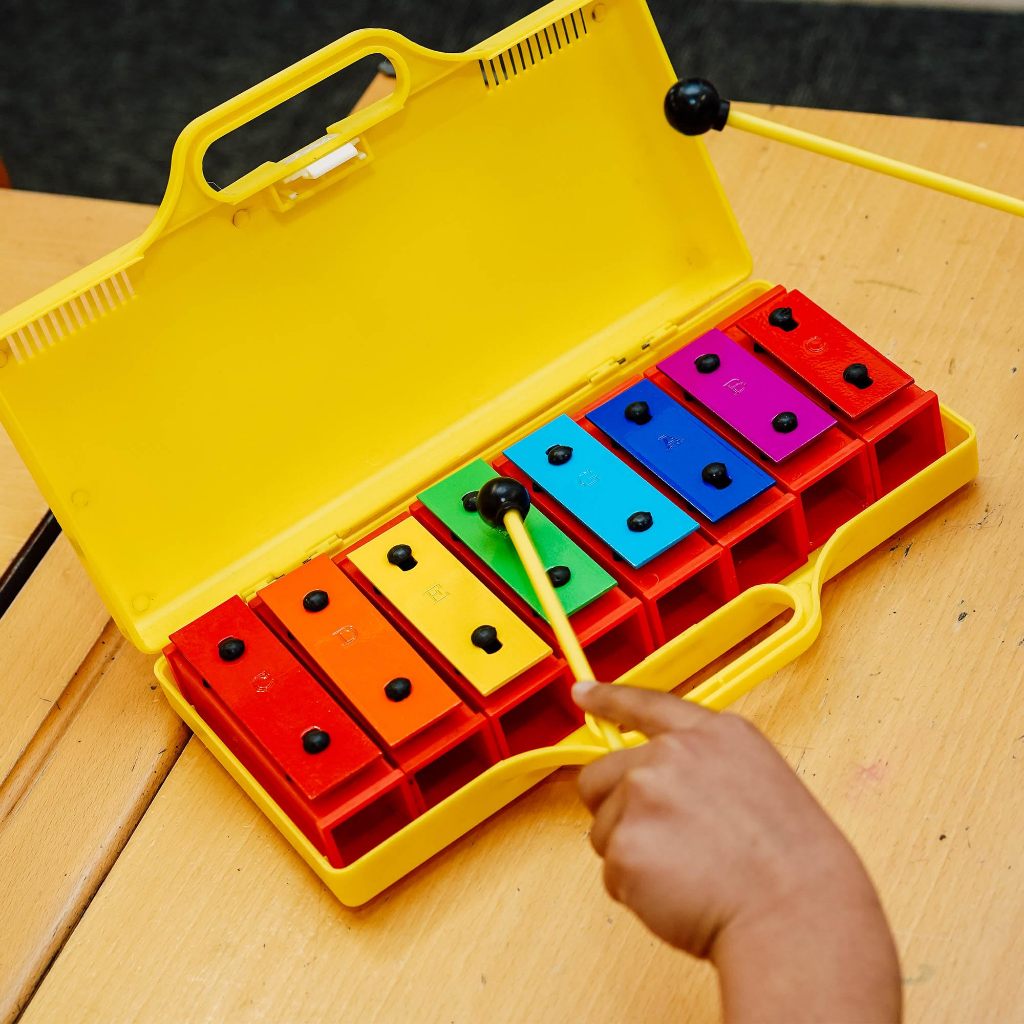 8 หมายเหตุ Chromatic Xylophone เพลงเด็กปฐมวัยที่ถอดออกได้ Rainbow Glockenspiel 8-note Xylophone สีสัน Glockenspiel - รูปที่ 6